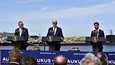 Australian pääministeri Anthony Albanese, Yhdysvaltain presidentti Joe Biden ja Britannian pääministeri Rishi Sunak ilmoittivat maanantaina uudesta ydinsukellus­venesopimuksesta.