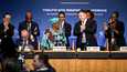 WTO:n pääjohtaja Ngozi Okonjo-Iweala (keskellä) järjestön ministerikokouksessa Genevessä kesäkuun 17. päivä.