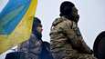 Ukrainalaissotilaat osallistuivat sotaharjoituksiin Ukrainan asevoimien viime viikolla julkaisemassa kuvassa.