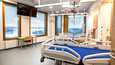 Vuodeosaston huone Siltasairaalassa tammikuussa eli ennen kuin sairaala avautui potilaille.