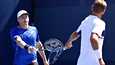 Harri Heliövaara (vas.) ja Lloyd Glasspool ovat pelanneet vahvan vuoden ATP-kiertueella. Kuva US Openista.