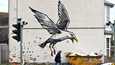 Banksyn väitetty teos Britannian Lowestoftissa. Kuva on otettu elokuussa 2021.