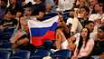 Российский флаг на трибунах открытого чемпионата Австралии по теннису. 16 января 2023 года. Фото: Уильям Вест / AFP