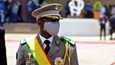 Malin väliaikainen presidentti Assimi Goïta virkaanastujaisissaan 7. kesäkuuta.