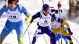 Arttu Heikkisen (5) hiihtovauhti on maailmanluokkaa, mutta 17-vuotias nuorukainen antaa vielä liikaa tasoitusta muille ampumapenkalla. Niin kävi myös torstaina Euroopan nuorten olympiafestivaaleilla Vuokatissa.