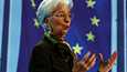 Euroopan keskuspankin pääjohtaja Christine Lagarde torstaina Frankfurtissa pidetyssä lehdistötilaisuudessa.