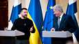 Ukrainan presidentin Volodymyr Zelenskyin ja Suomen presidentin Sauli Niinistön tiedotustilaisuudessa keskiviikkona nähtiin myös vitsailua ja hymyjä.