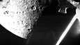 BepiColombo-luotaimen ottamassa kuvassa näkyy Merkuriuksen pinnan kraatereita.