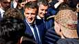 Ranskan nykyinen presidentti Emmanuel Macron tapasi kannattajiaan 11. huhtikuuta.