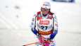 Ruotsin hiihtotähden Charlotte Kallan alkukausi on ollut vaikea. Kuva Rukan maailmancupista perinteisen hiihtotavan 10 kilometrin kisasta, jossa Kalla oli 23:s.