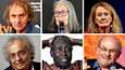 Voittaako joku heistä kirjallisuuden Nobelin? Kuvassa Michel Houellebecq (ylhäällä vas.), Anne Carson, Annie Ernaux, Adonis, Ngũgĩ wa Thiong’o ja Salman Rushdie.