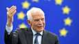 Euroopan unionin ulkosuhteita johtava Josep Borrell puhui EU:n ja Kiinan suhteista Strasbourgissa 18. huhtikuuta.