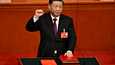 Xi Jinping vannoi jälleen presidentinvalansa Pekingissä 10. maaliskuuta.