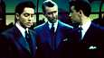 Farley Granger (vas.), James Stewart ja John Dall näyttelevät Köysi-elokuvan pääosissa.