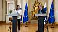 Presidentti Sauli Niinistö ja pääministeri Sanna Marin (sd)  ilmoittivat sunnuntaina 15. toukokuuta, että Suomi hakeutuu Naton jäseneksi.