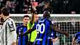 Interin tähti Romelu Lukaku katseli punaista korttia Juventusta vastaan.
