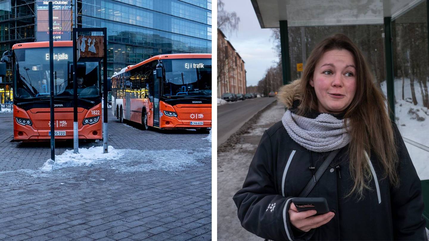 Lakot | Tiia myöhästyy töistä tunnin, autot korvasivat bussit Hertto­niemessä – HS seuraa linja-auto­alan lakkoa