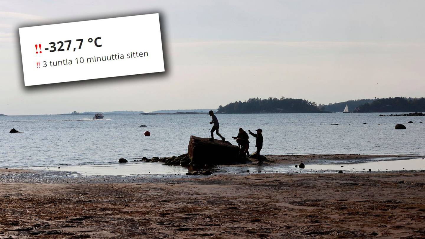 HS Helsinki | Lauttasaaren uimarannan veden lämpötila meni alle abso­luuttisen nollapisteen, jos luottaa alati sekoilevaan mittariin