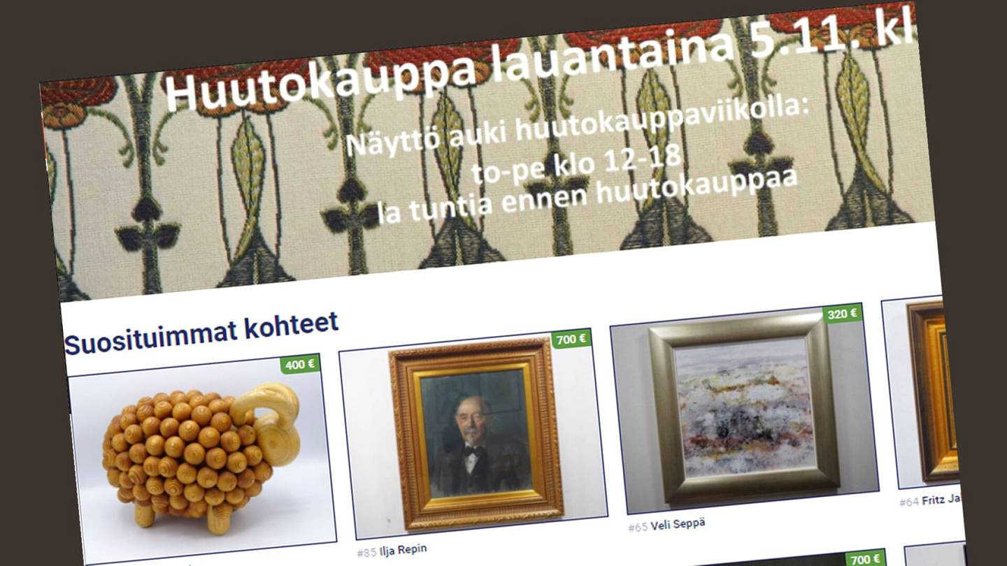 Kuvataide | Tampereella myydään konkurssi­pesän taidetta hämmästyttävillä hinnoilla – ”Ilja Repin” vedettiin myynnistä