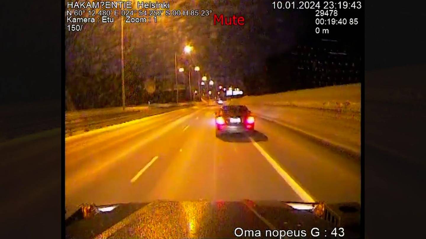 Helsinki | Rattijuoppo jäi kahdesti kiinni saman yön aikana, vaarallinen ajo tallentui videolle