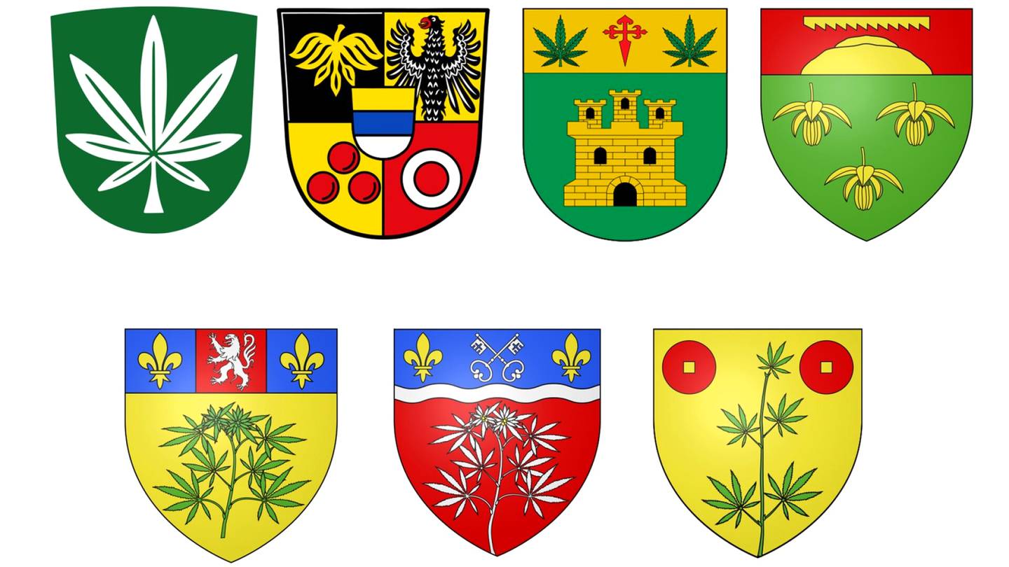 Heraldiikka | Kannabiksen lehti koristaa monen eurooppalaisen kunnan vaakunaa – selitys piilee kasvin historiassa