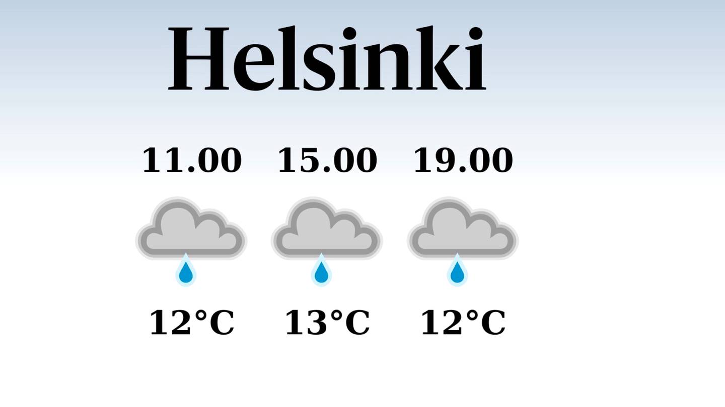 HS Helsinki | Tänään Helsingissä tuulee ja sataa, iltapäivän lämpötila laskee eilisestä kolmeentoista asteeseen