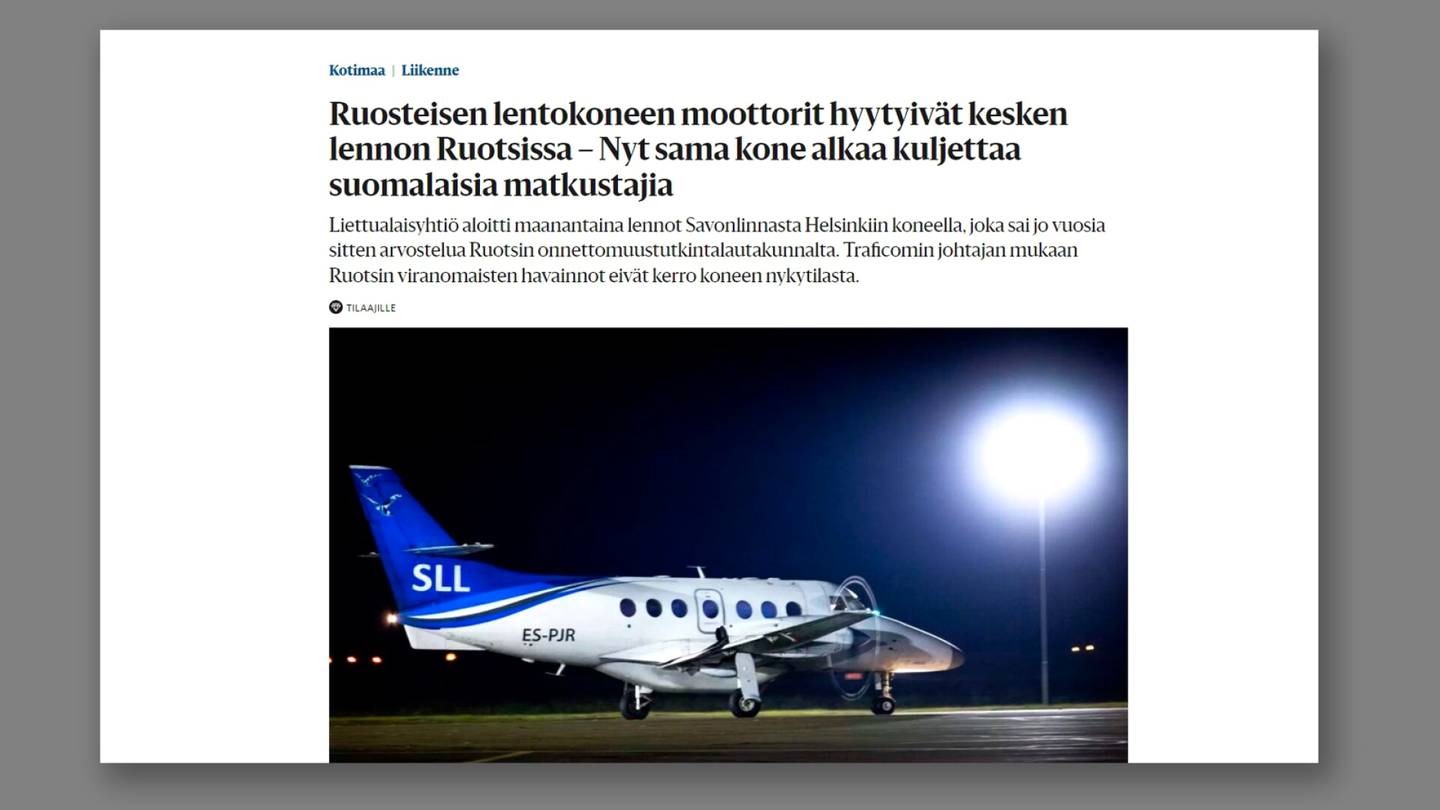 Lentoliikenne | Matkustajakoneen moottori hajosi heti Helsinki-Vantaalta nousun jälkeen keskiviikkona – Lentäjä Erwin Jonker kertoo nyt ratkaisevista minuuteista