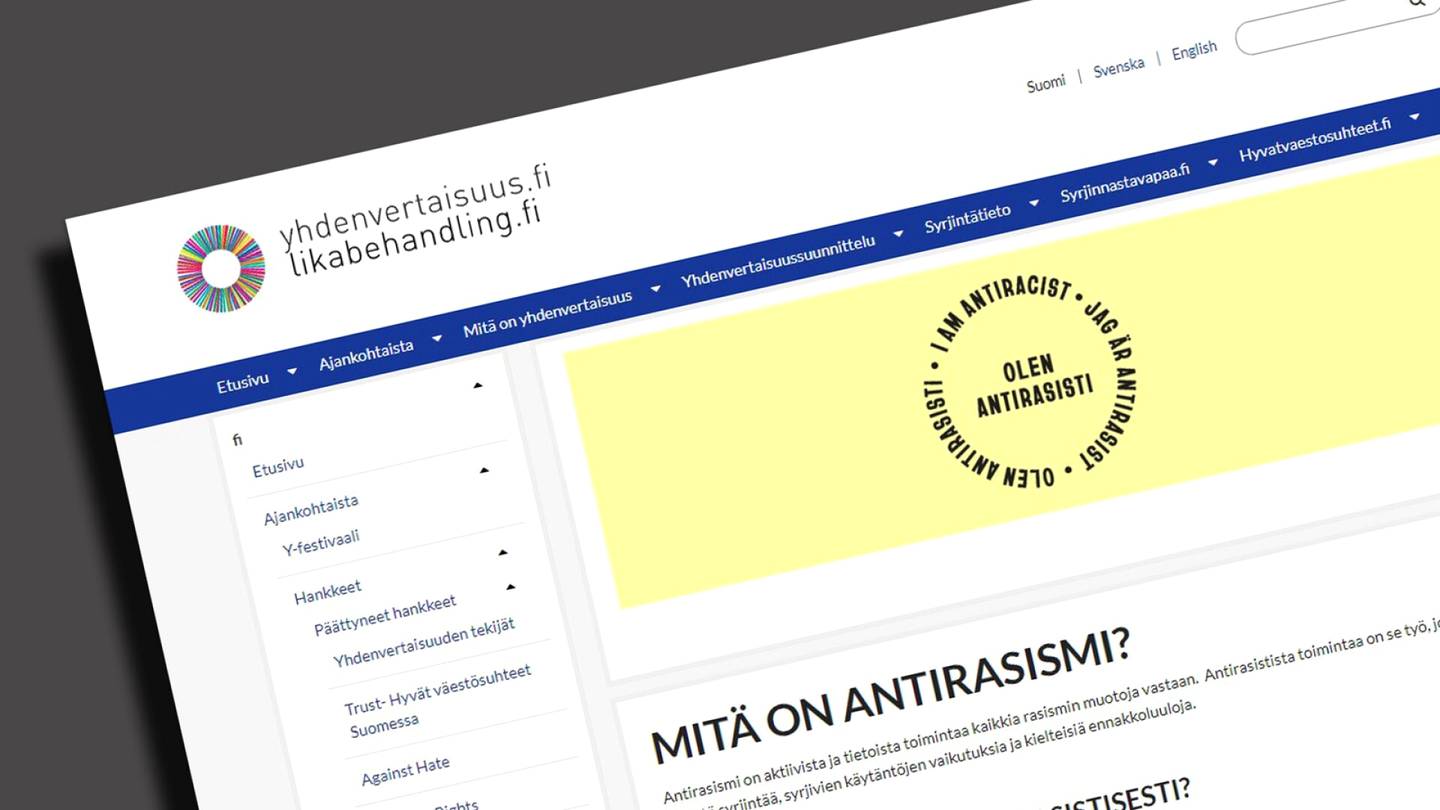 Oikeusministeriö | Antirasistisen kampanjan materiaalit on palautettu verkkoon