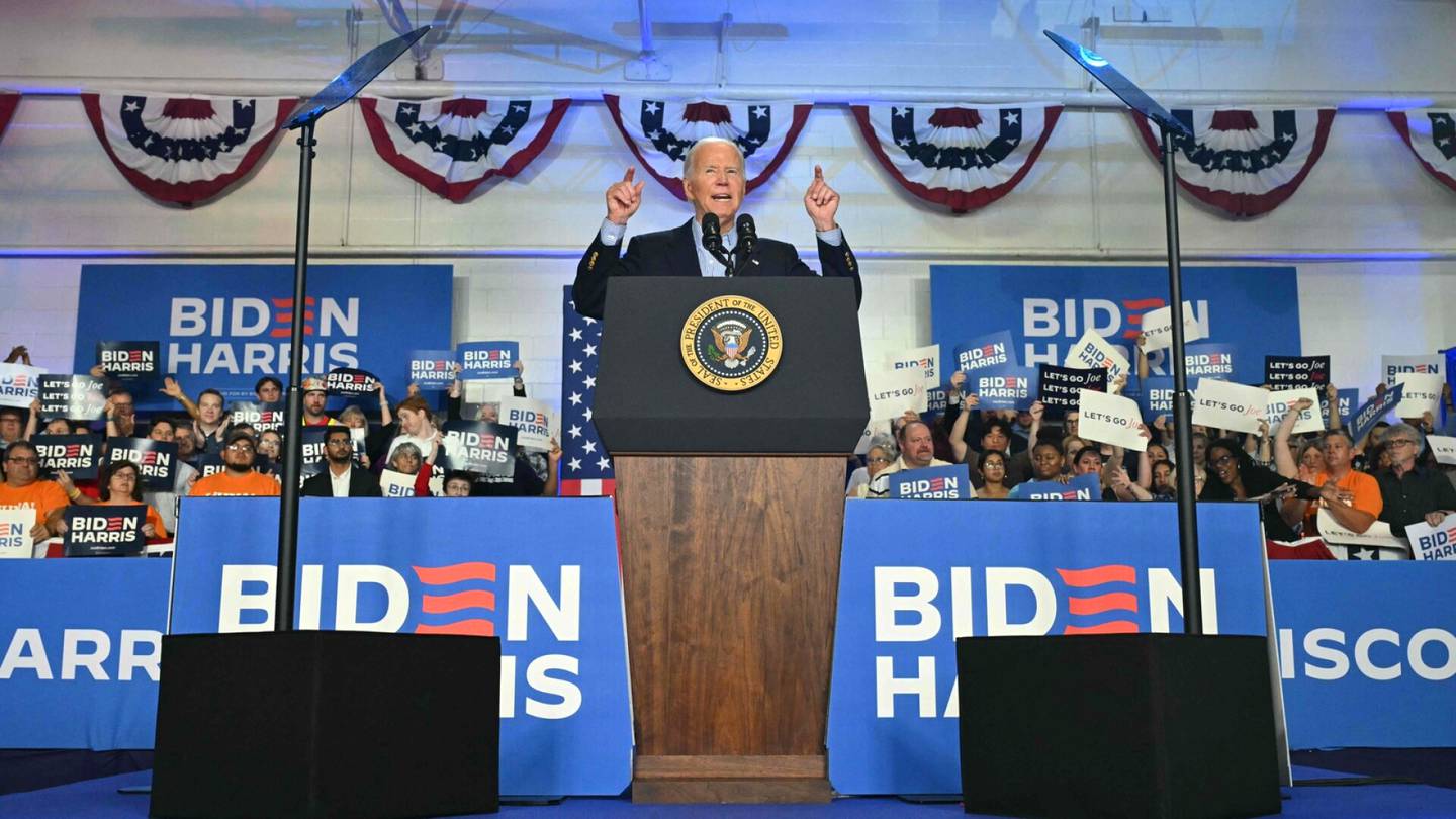 Yhdysvallat | Biden puhui kannattajilleen – yleisössä nähtiin mielenilmaus