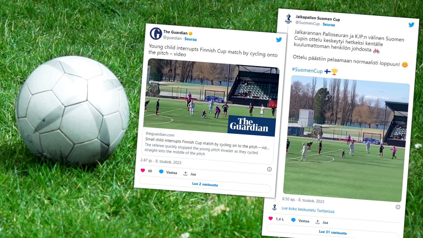 Jalkapallo | Pikkulapsen yllättävä temppu Suomen cupin ottelussa nousi otsikoihin maailmalla