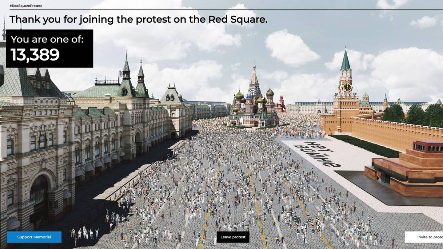 Venäjä | Moskovan Punaiselle torille kokoontuu virtuaalinen rauhanprotesti