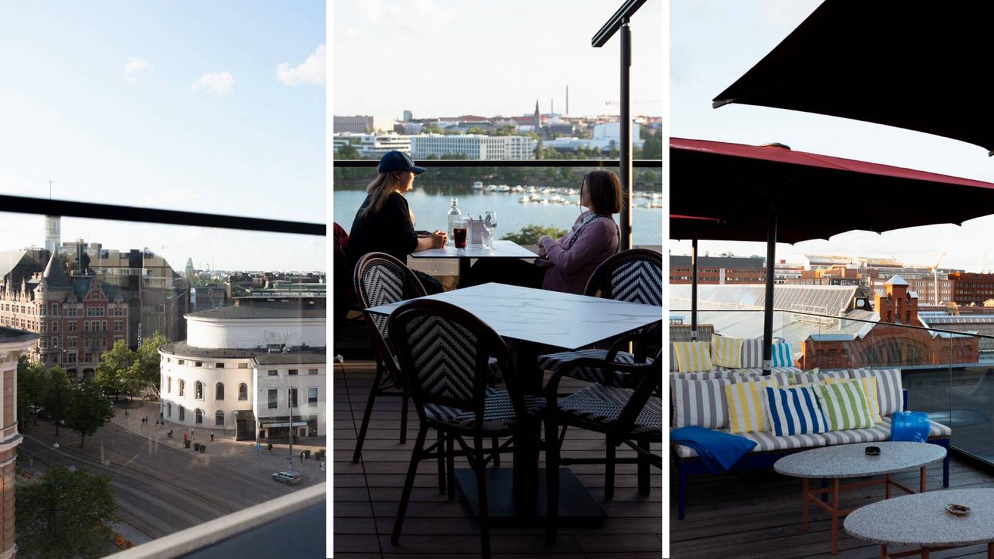 Ravintolat | ”Paikat täyttyvät aurinkoisena iltana nopeasti” – Testissä viisi kattoterassia Helsingissä