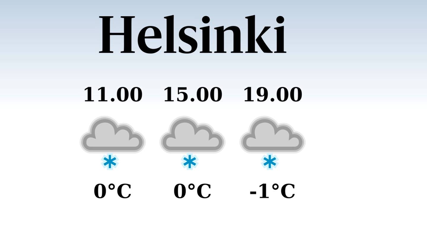 HS Helsinki | Tänään Helsingissä tuulee ja sataa, iltapäivän lämpötila nousee eilisestä nollaan asteeseen