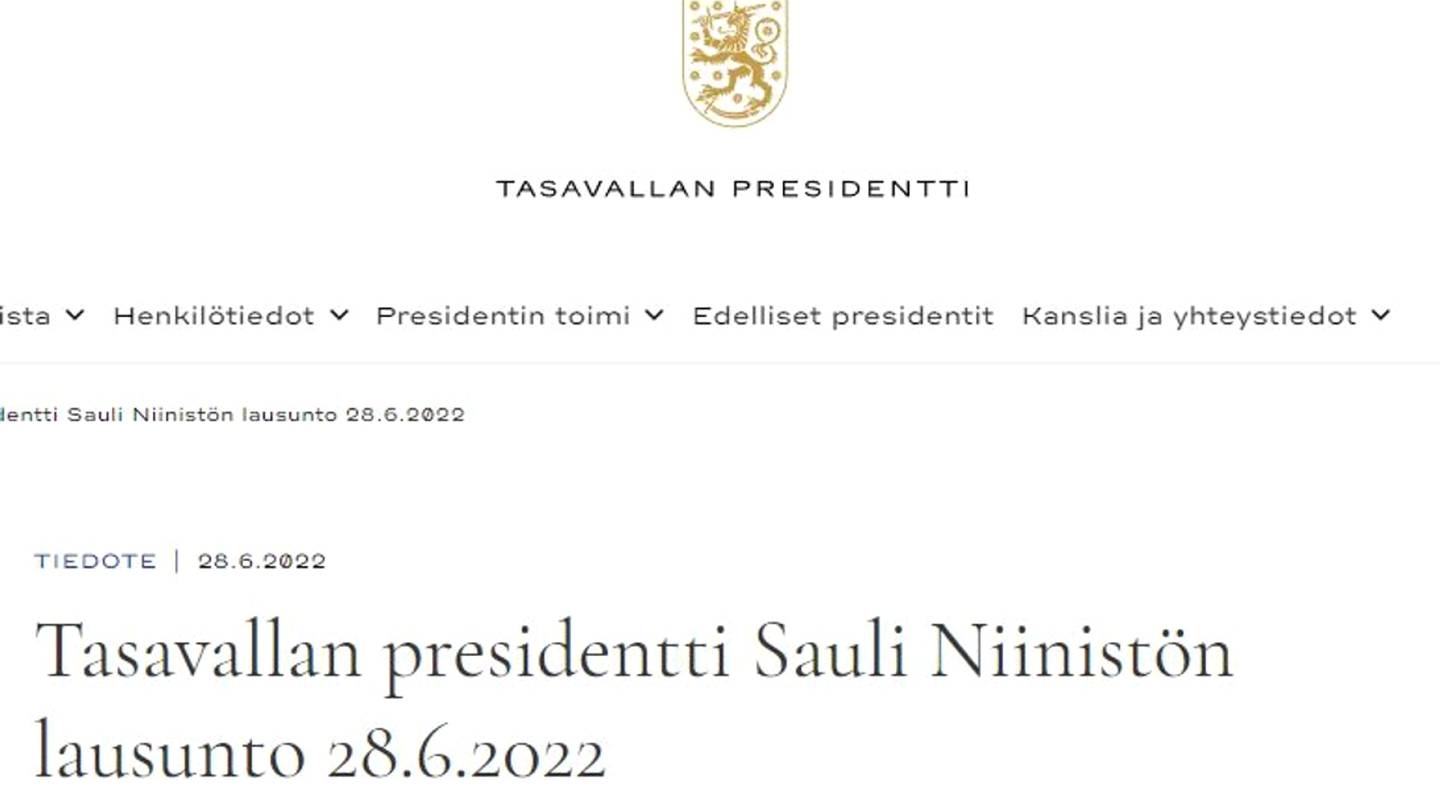 Nato | Lue presidentti Niinistön lausunto Nato-sovusta sanasta sanaan