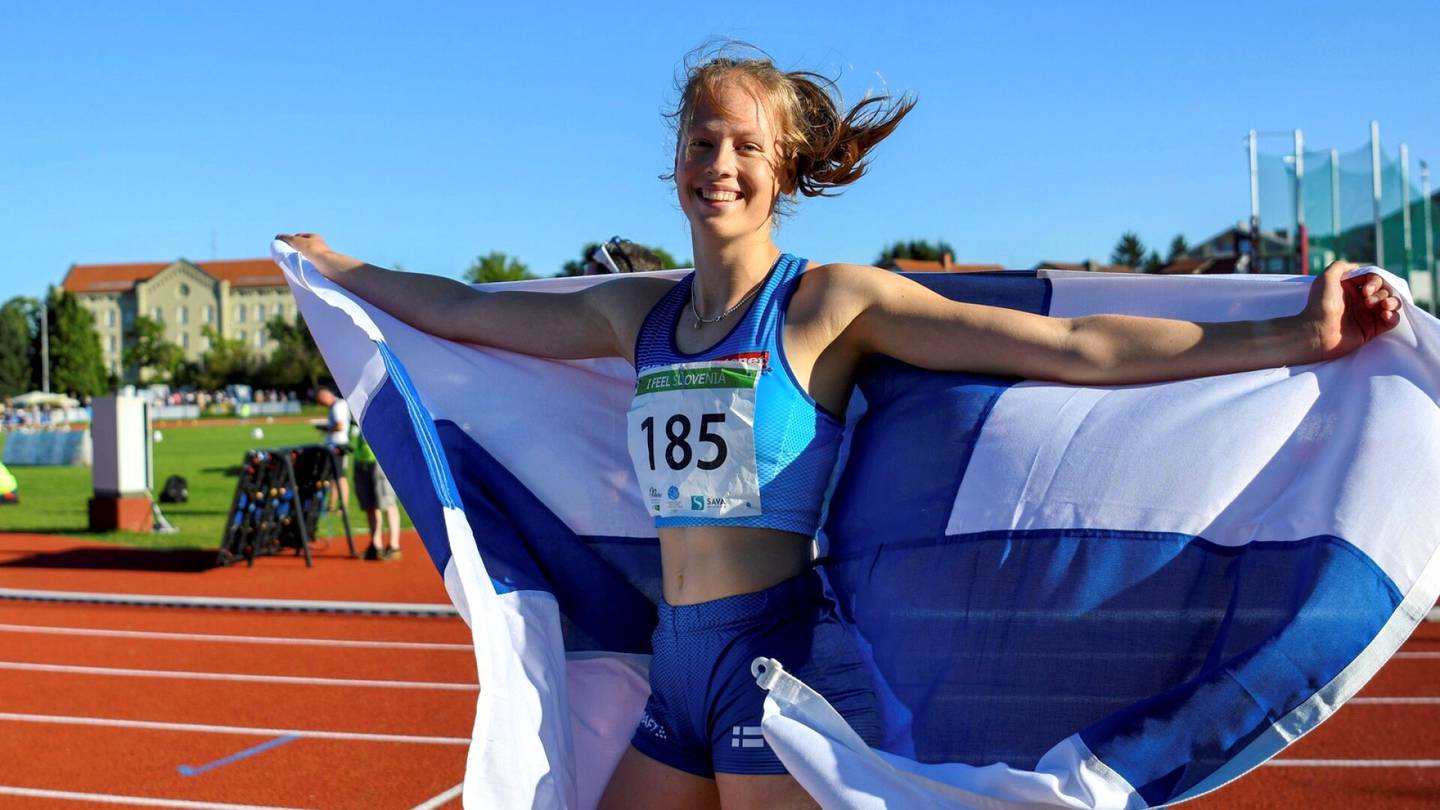 Yleisurheilu | 17-vuotias Enni Virjonen voitti EM-kultaa hurjalla tuloksella