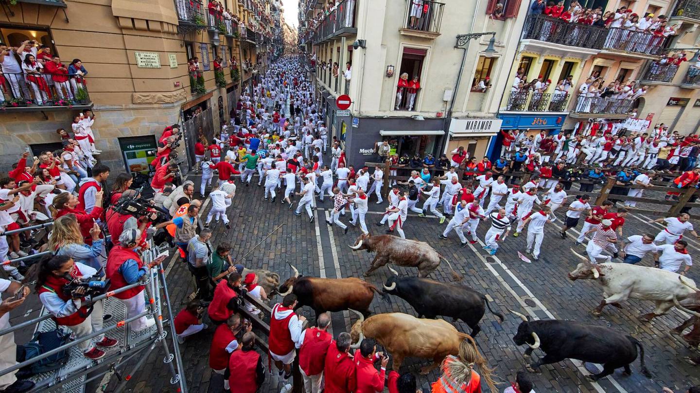 Espanja | Pamplonan vuosittaiset härkä­juoksut alkavat tänään – Mielen­osoittajat vaativat julmien härkä­taistelujen lopettamista