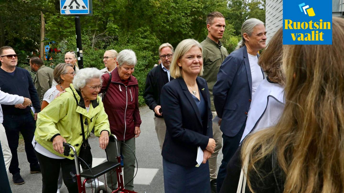 Ruotsin vaalit | Ruotsin pääministeri Andersson asettui vaalipaikalla jonon hännille ja kannusti äänestämään – Äänestäjät moittivat vaalikamppailun tasoa