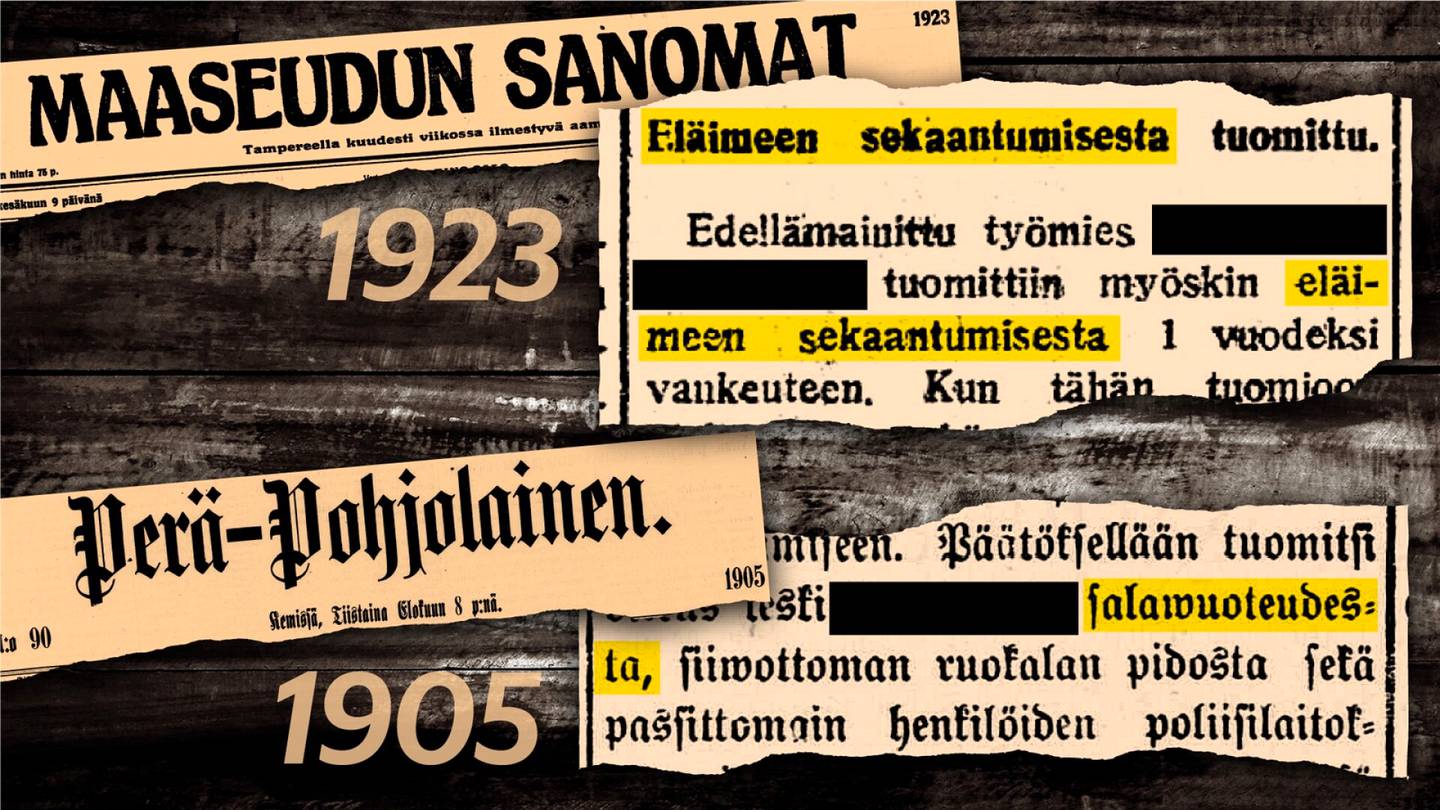 Rikosten historia 1/3 | Viranomaiset vahtivat kansalaisten peti­puuhia, sala­vuoteudesta sateli tuomioita – ainut­laatuiset tilastot kertovat, miten Suomi on muuttunut