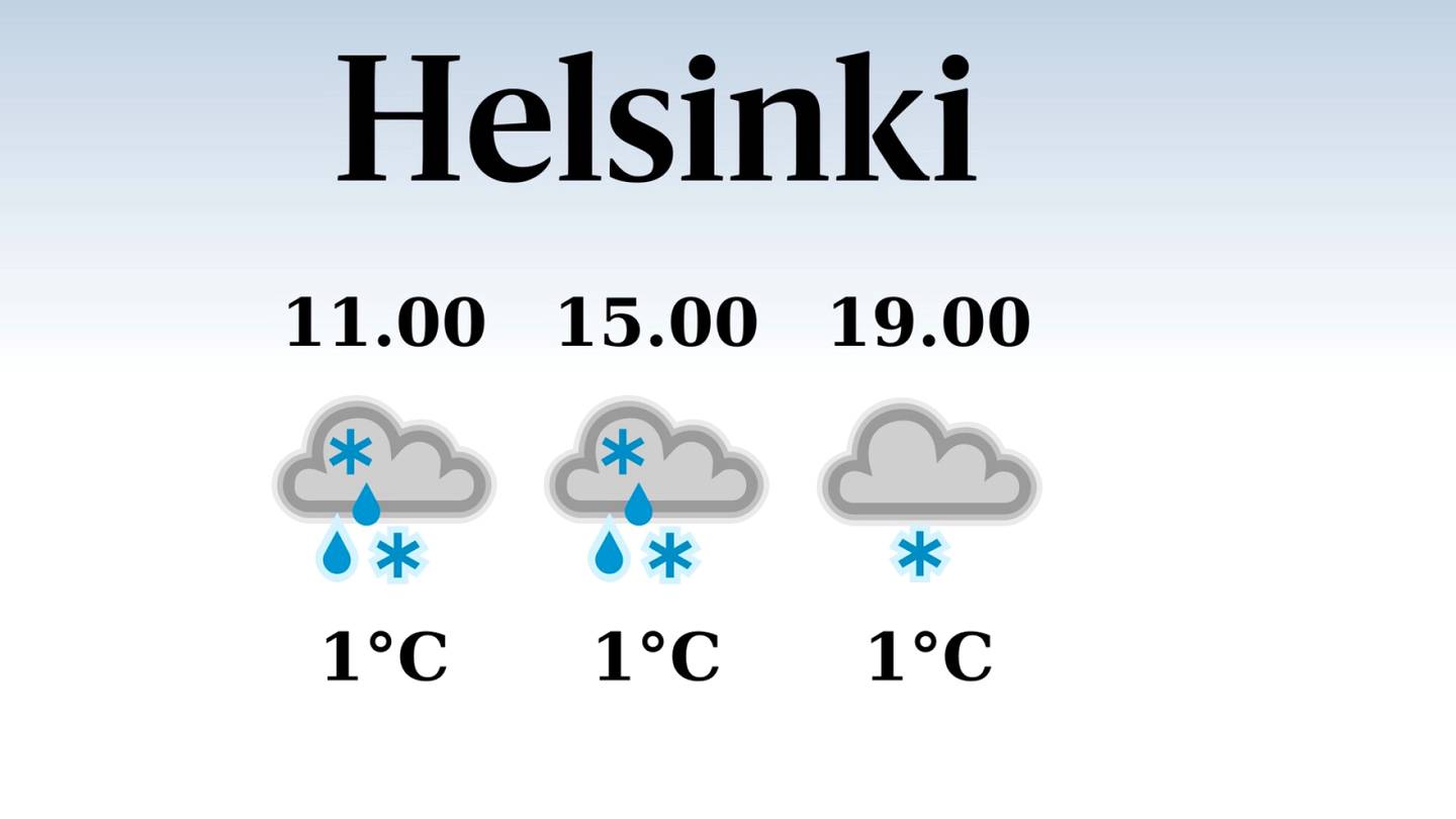 HS Helsinki | Helsinkiin odotettavissa sateinen päivä, iltapäivän lämpötila laskee eilisestä yhteen asteeseen