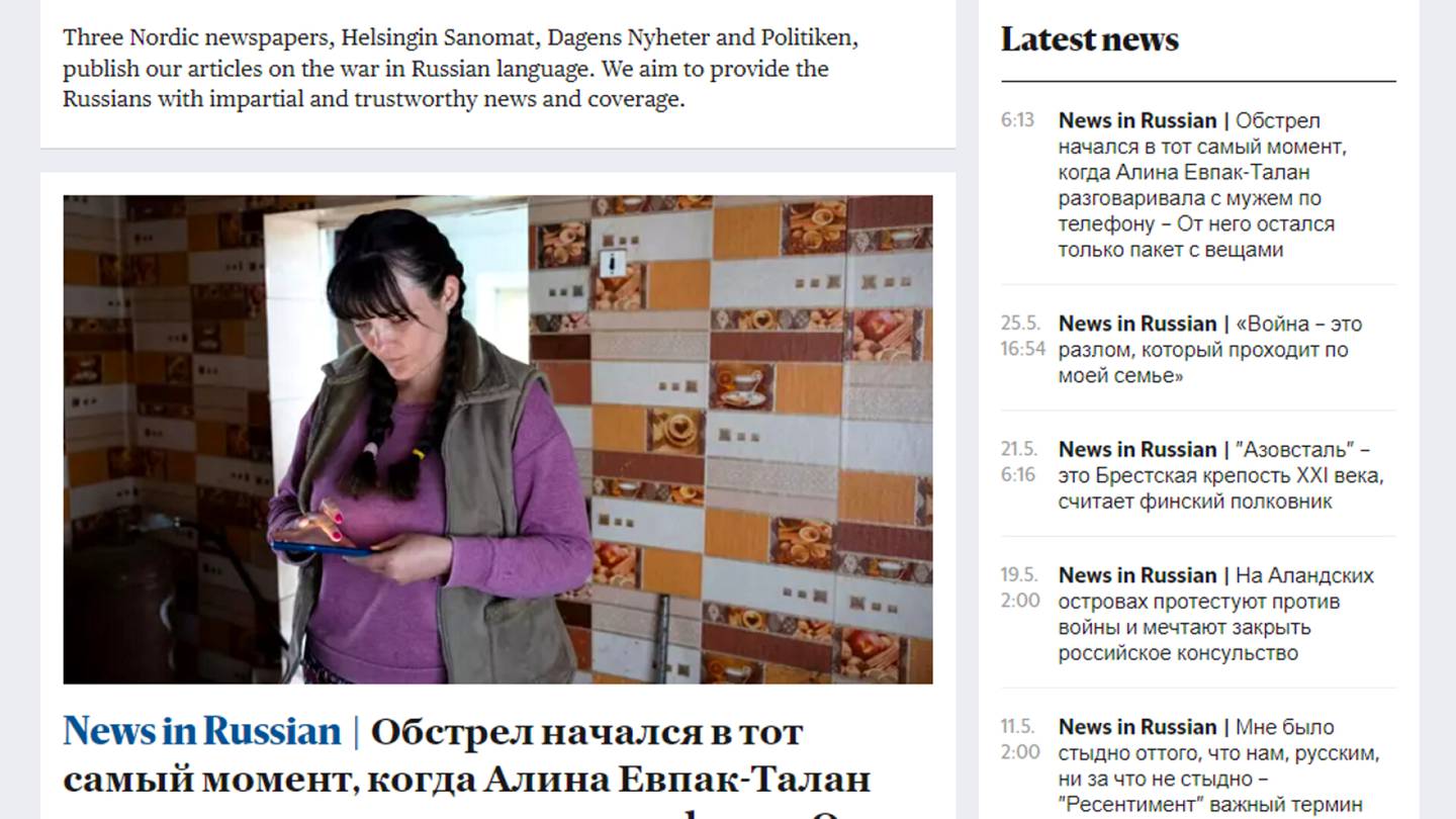 Sananvapaus | Pääsy HS:n ja Politikenin verkkosivuille estetty Venäjällä