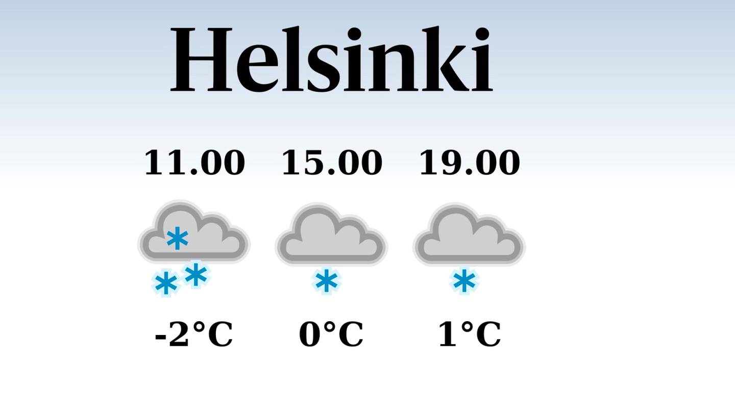 HS Helsinki | Helsinkiin odotettavissa sateinen päivä, iltapäivän lämpötila laskee eilisestä nollaan asteeseen