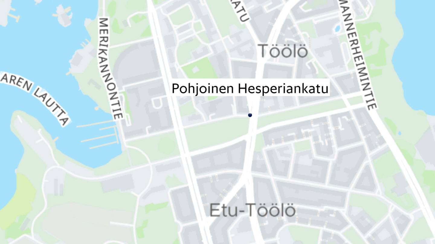 Helsinki | Henkilö­auto ja raitio­vaunu törmäsivät Pohjoisella Hesperian­kadulla