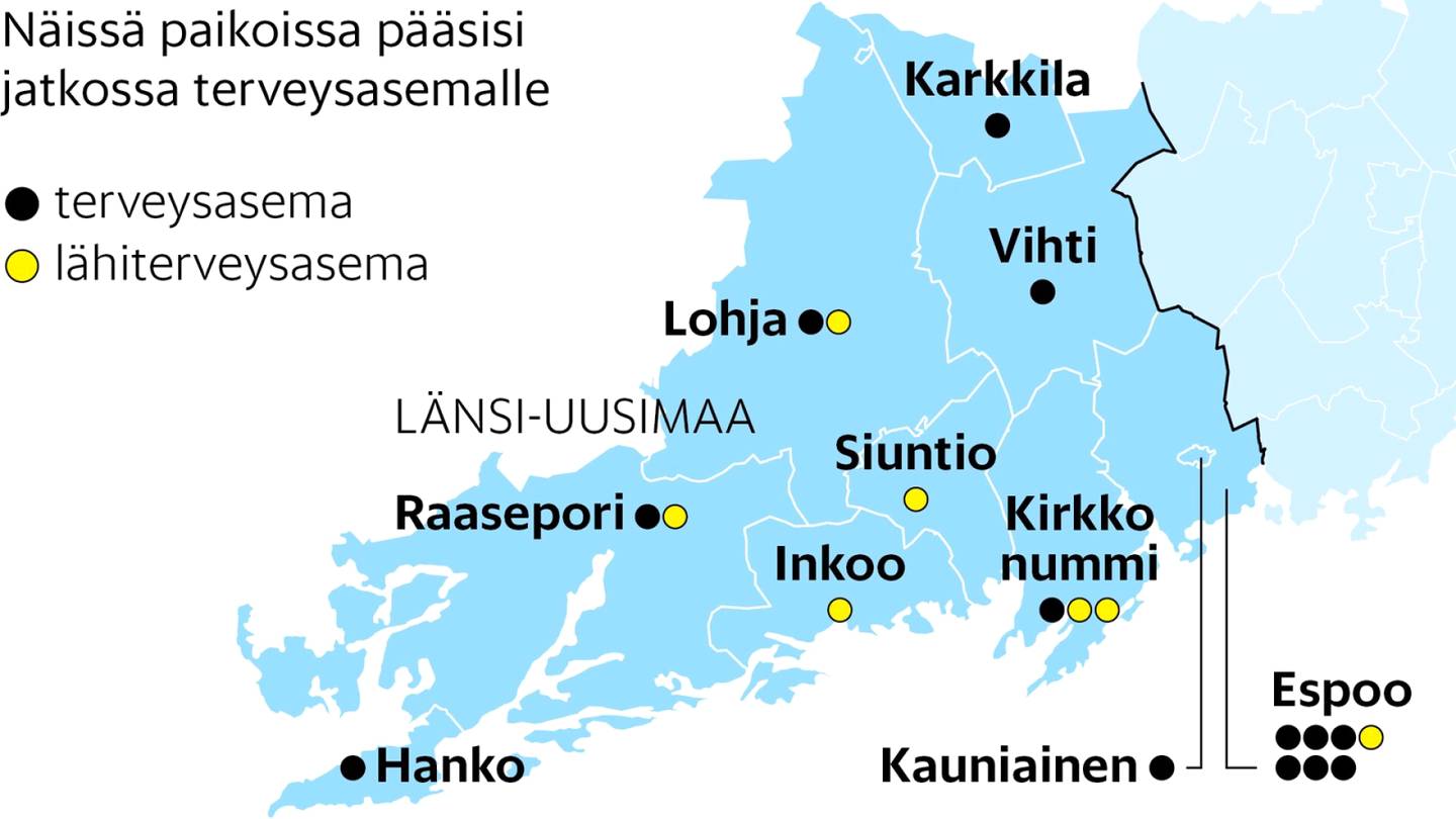 Sote | Espooseen kaavaillaan tulevaisuudessa vain kuutta terveys­asemaa