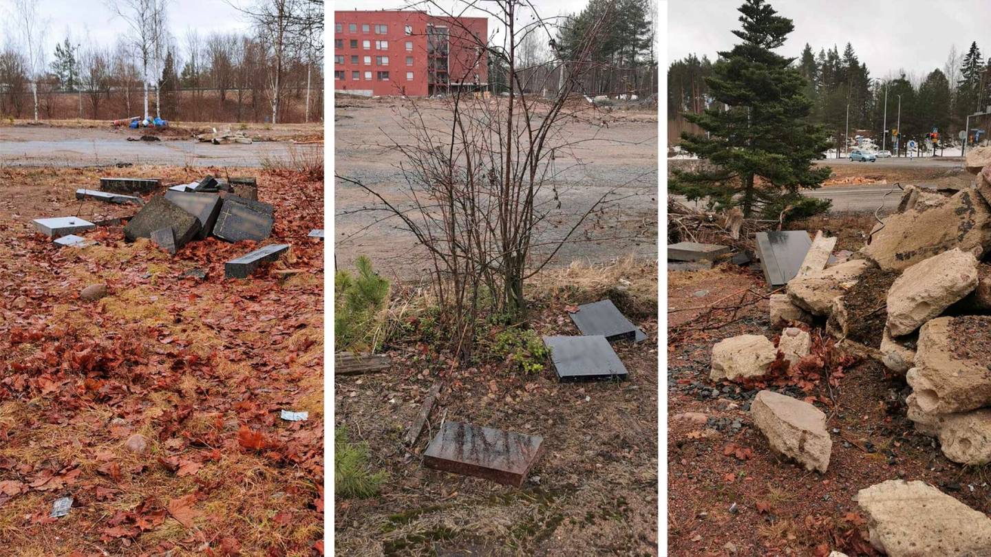 Tampere | Lapset löysivät röykkiön hylättyjä hautakiviä, joissa on tekstit: ”Tässä on nyt tiedonkulun katkos”