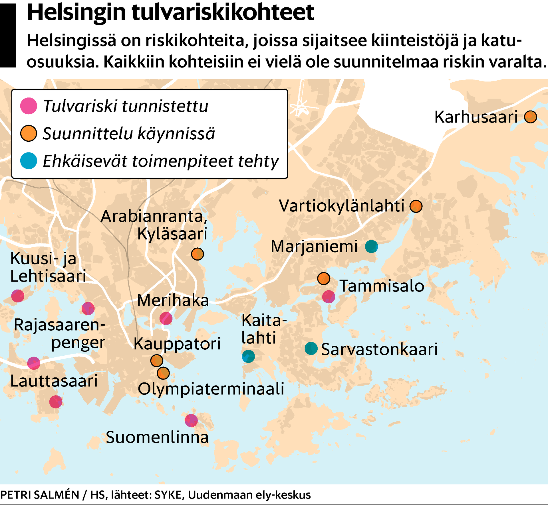 Helsinki varautuu yli 2,5-metrisiin tulviin – katso HS:n kartoista, miten  meri nousisi rannoille - Kaupunki 