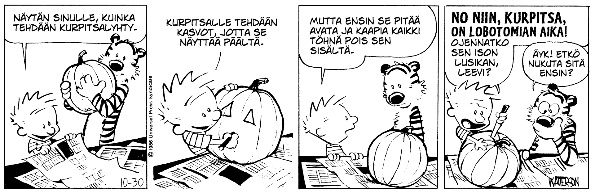 Calvin and hobbes halloween