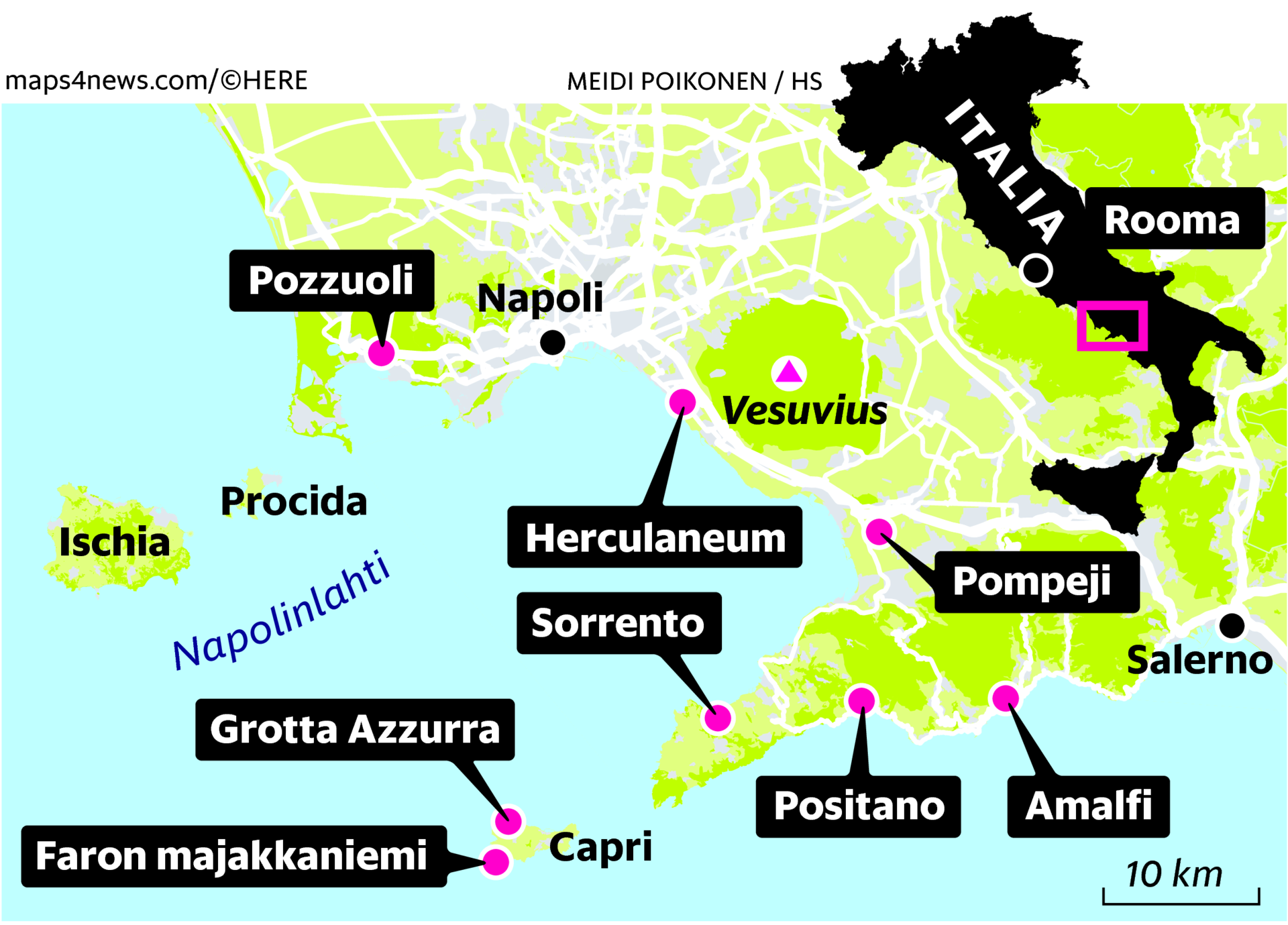 Vaihda vesibussiin Amalfin rannikolla – meritse pääsee kätevästi  kaupungista toiseen - Matka 