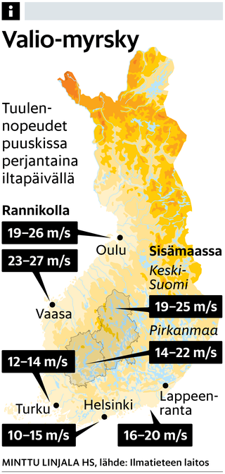 Vuoden kovin myrsky iskee Suomeen perjantaina - Kotimaa 