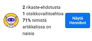 Ruutukaappaus mies-naislaskurista, joka on käytössä Helsingin Sanomien kirjoituskoneessa.