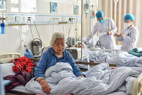 Koronaviruspotilaita Fuyangissa Anhuin maakunassa 4. tammikuuta.